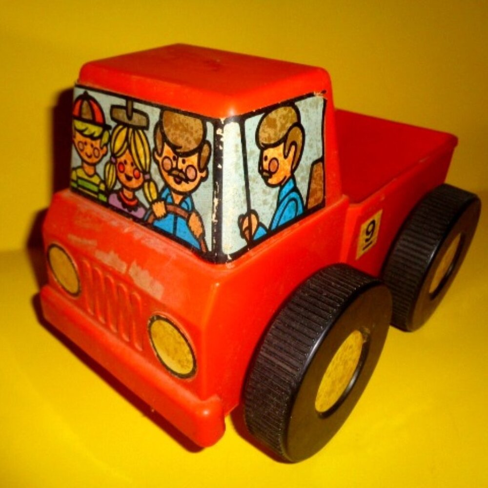 Vintage Tupperware Toy Truck Sweeper, 8" Long, Hard plastic